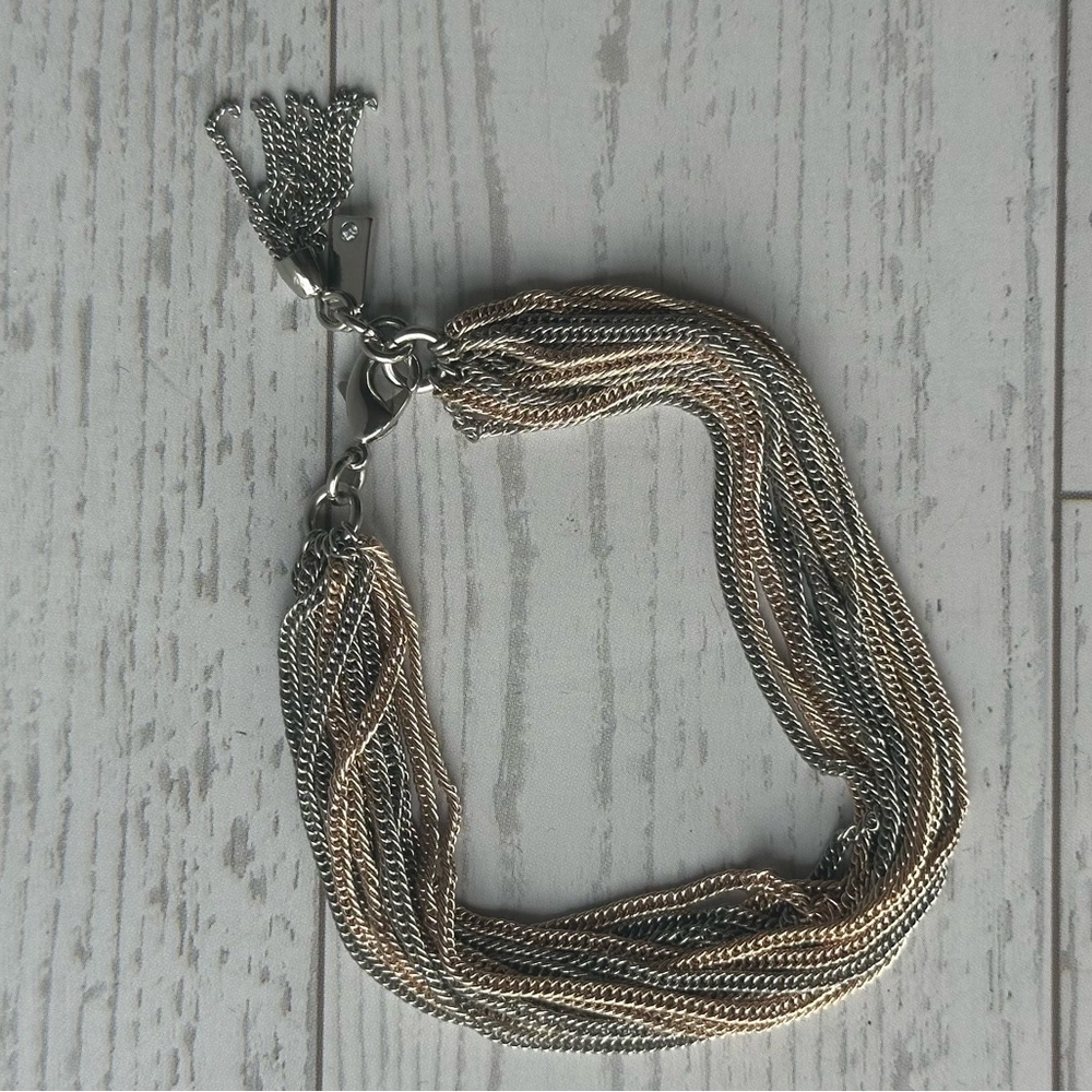 Silver and Gold Multi-Strand Bracelet